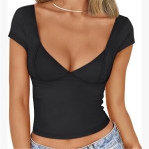 Chic Black Women's Crop Top